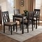 Baxton Studio Cherese Sand Upholstered Espresso Finished 5-Piece Wood Dining Set 157-9733-8026 - alternate 6